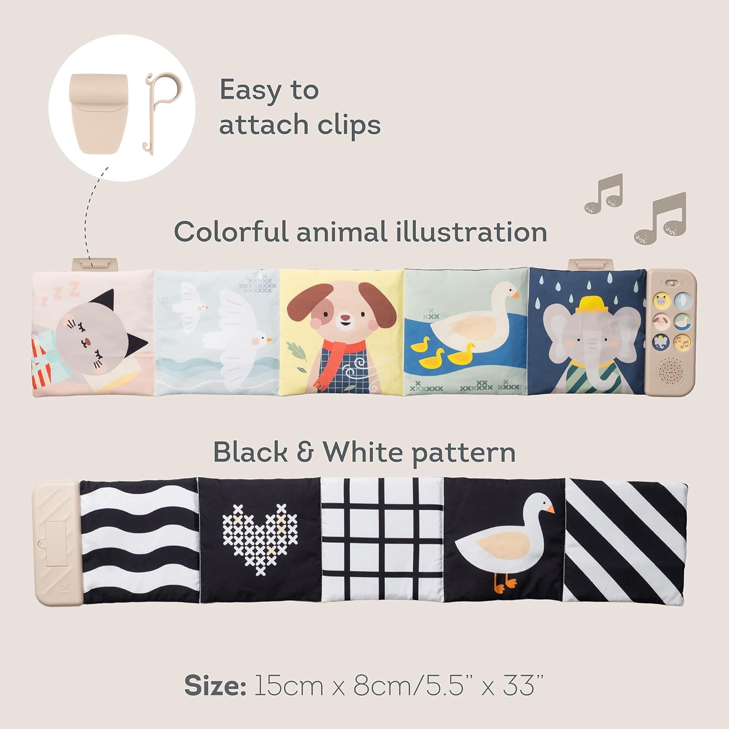 Sách vải treo có âm thanh - Soothing Sounds Book - Ảnh 4